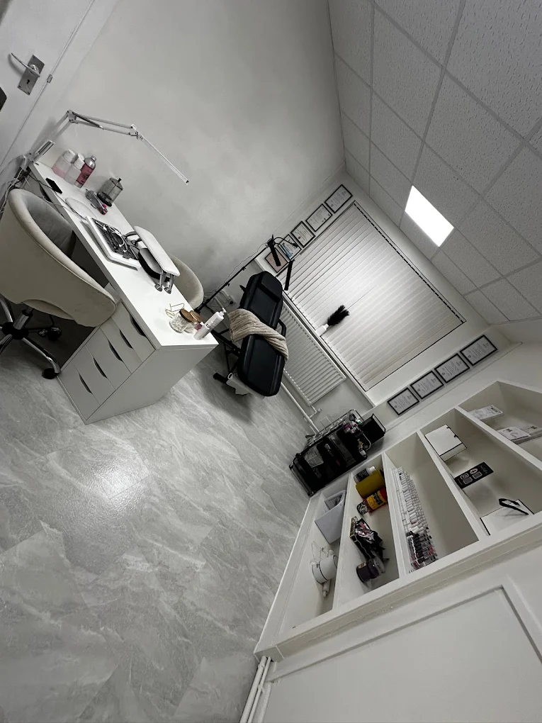 Inside the salon.